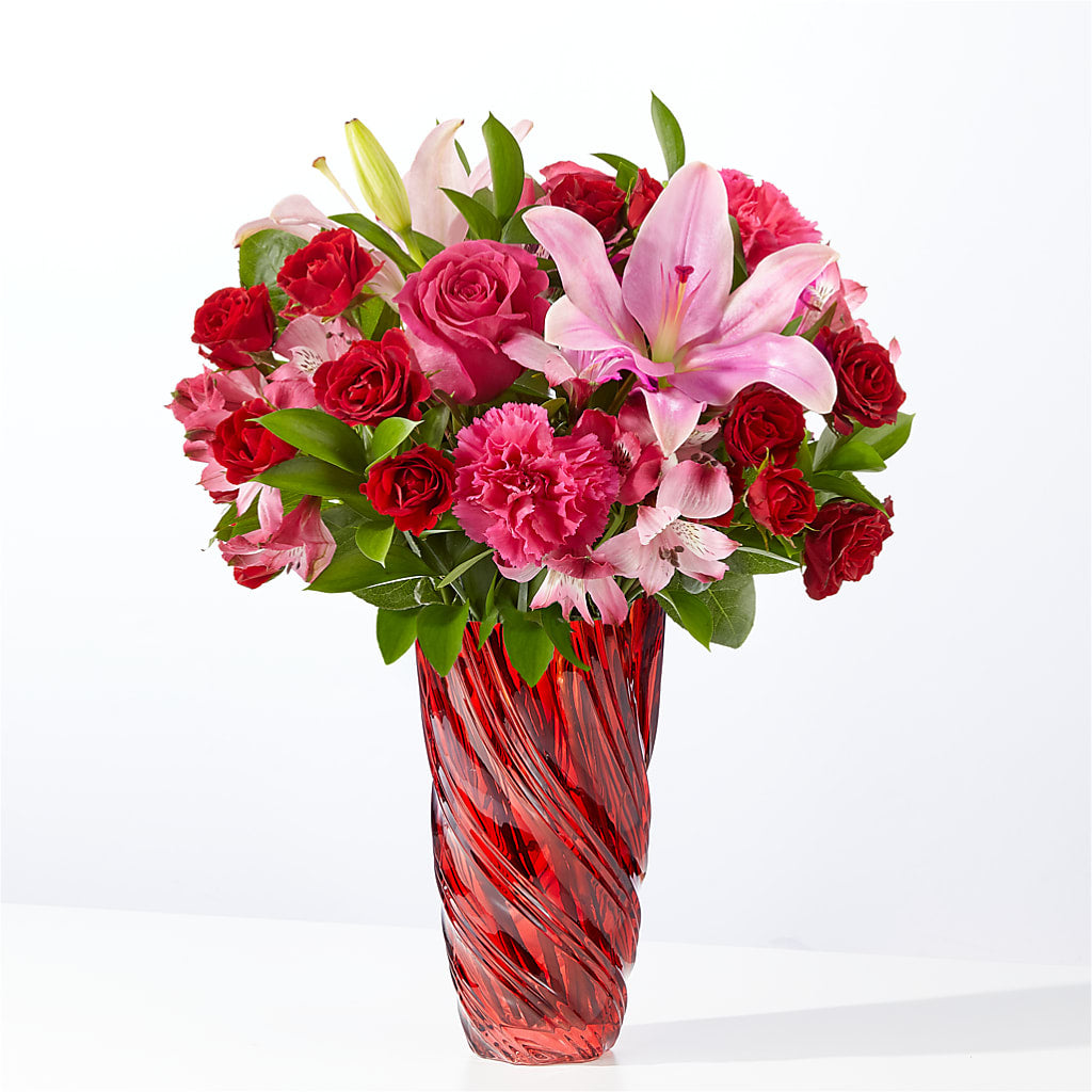 In Love Bouquet with Luxe Swirl Vase – Salem Floral Llc, West Salem WI