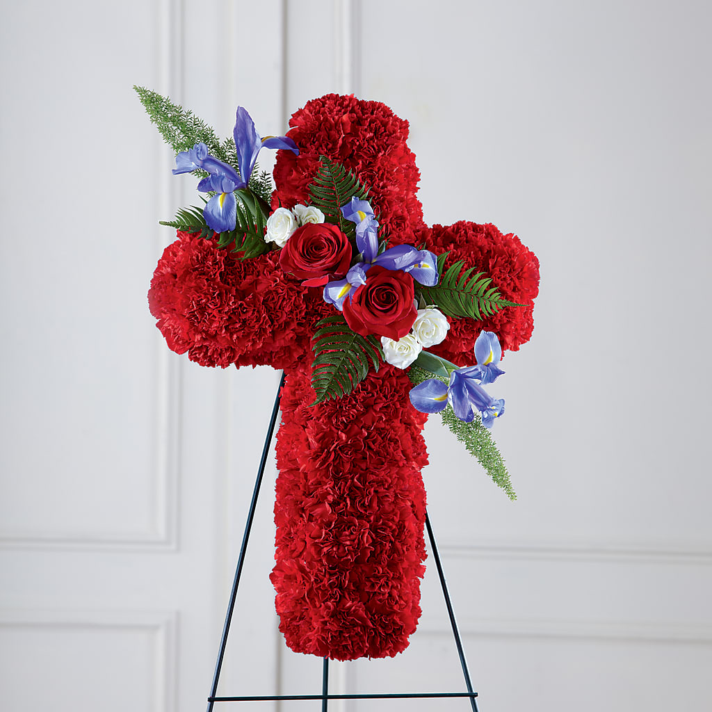 Faithful Hero Floral Cross – Salem Floral Llc, West Salem WI
