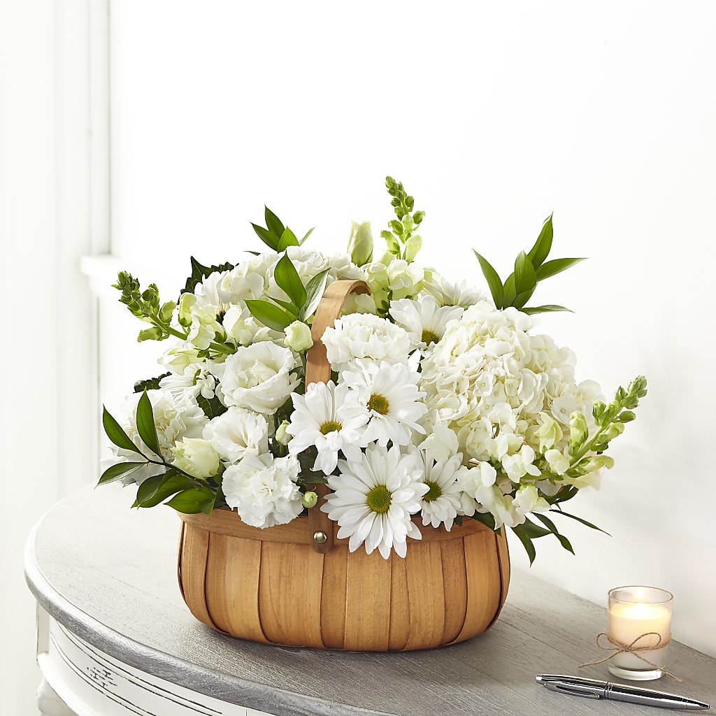 Pure Ivory Basket – Salem Floral Llc, West Salem WI