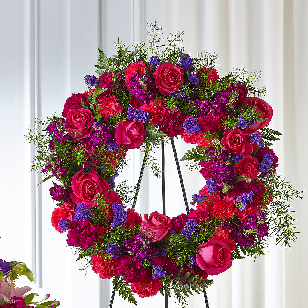 Calming Colors Wreath – Salem Floral Llc, West Salem WI