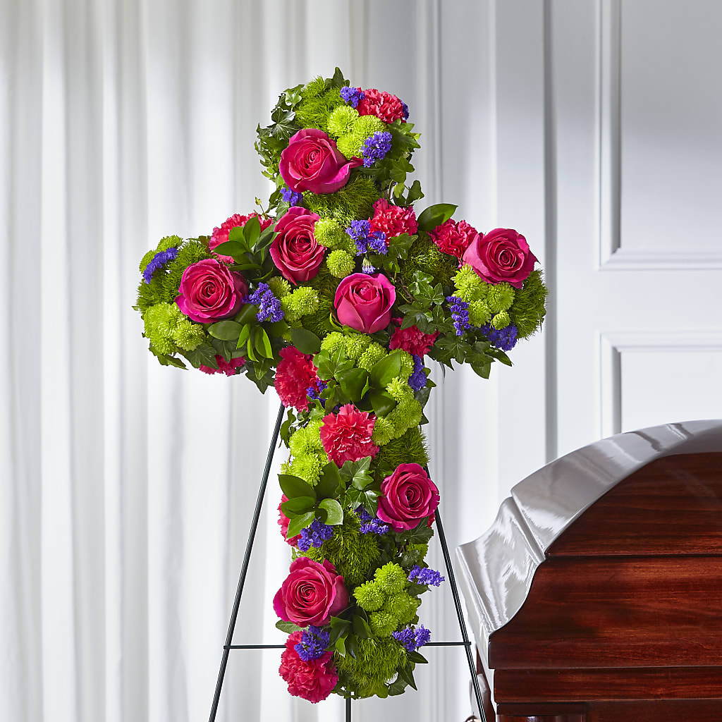 Tribute Rose Floral Cross – Salem Floral Llc, West Salem WI
