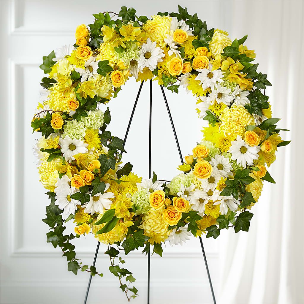 Golden Remembrance Wreath – Salem Floral Llc, West Salem WI