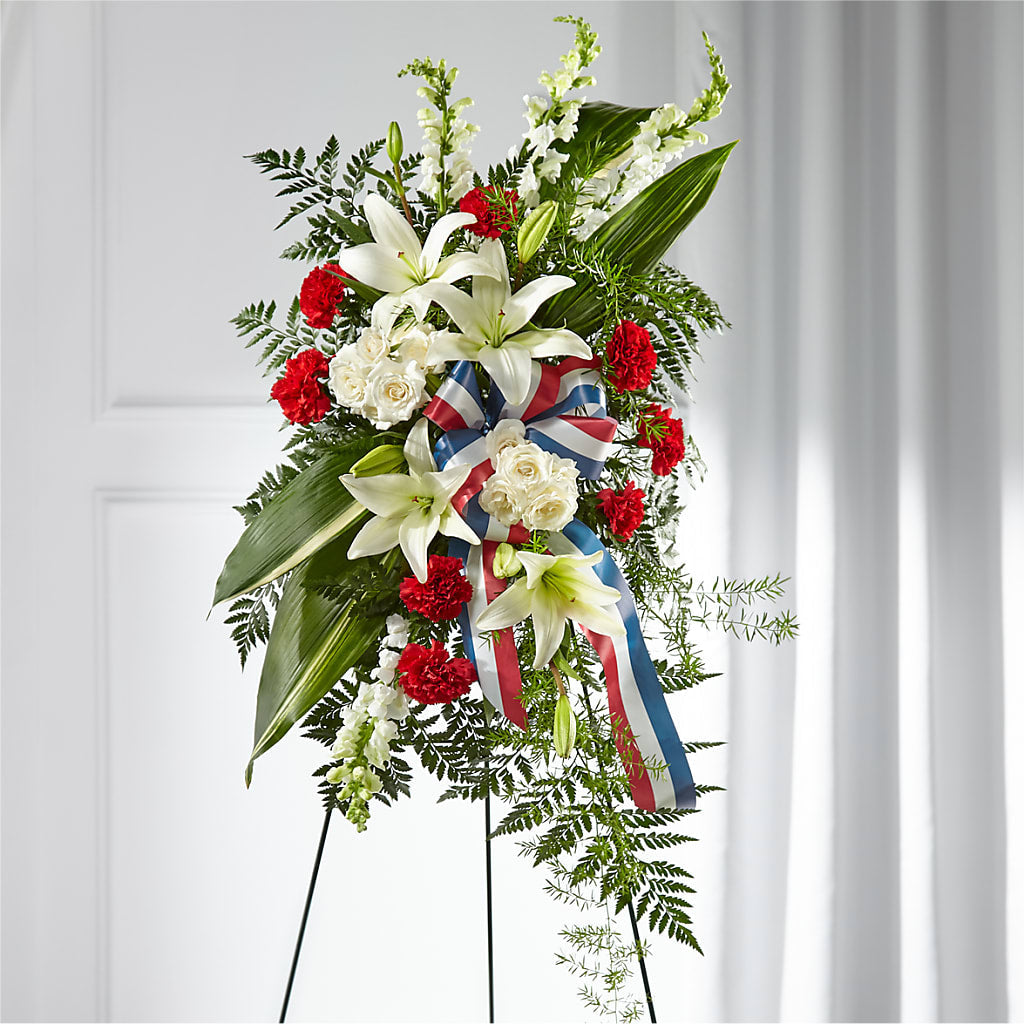 Stars of Life Standing Spray – Salem Floral Llc, West Salem WI