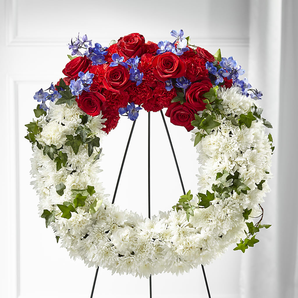 Patriotic Passion Wreath – Salem Floral Llc, West Salem WI