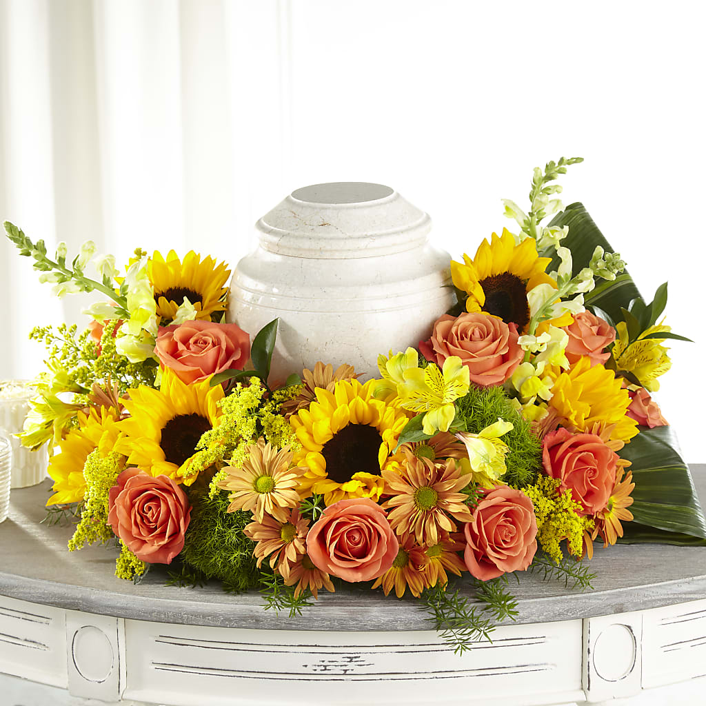 Faithful Sunflower Cremation Adornment – Salem Floral Llc, West Salem WI