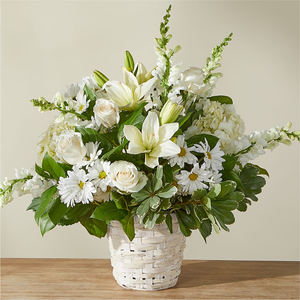 Ivory Elegance Floral Basket – Salem Floral Llc, West Salem WI