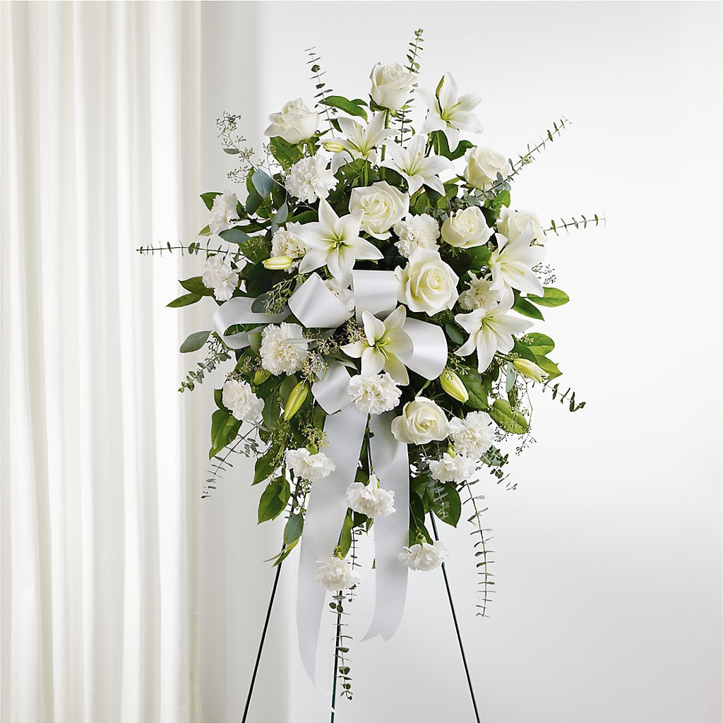 With Care Standing Spray – Salem Floral Llc, West Salem WI