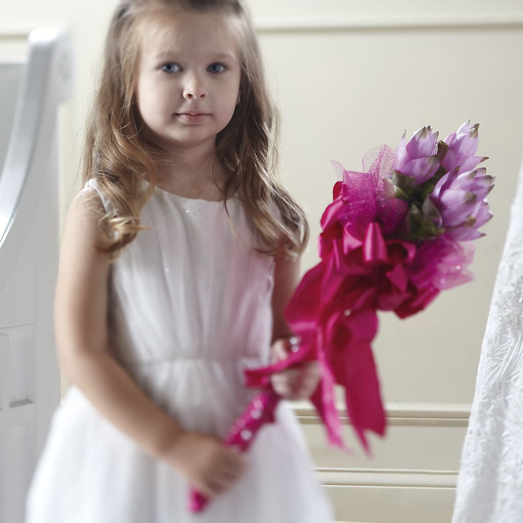 Sparkle Pink Flower Girl Bouquet – Salem Floral Llc, West Salem WI