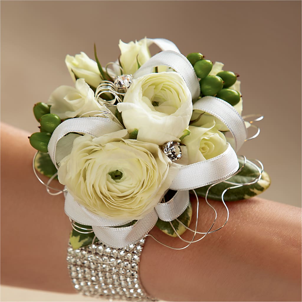 White Wedding Corsage – Salem Floral Llc, West Salem WI