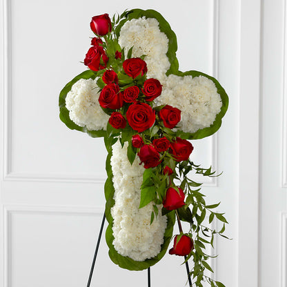Floral Cross Easel –  Salem Floral Llc, West Salem WI