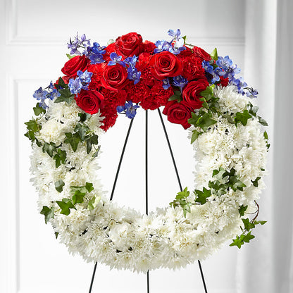 Patriotic Passion Wreath –  Salem Floral Llc, West Salem WI