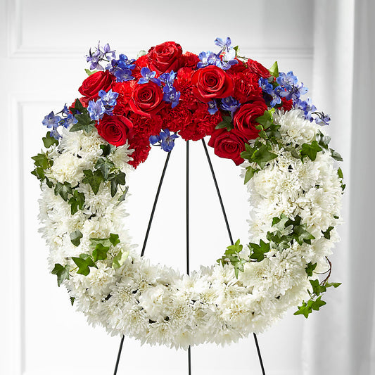 Patriotic Passion Wreath –  Salem Floral Llc, West Salem WI