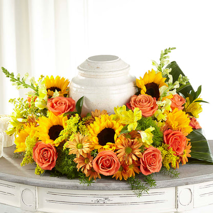 Faithful Sunflower Cremation Adornment –  Salem Floral Llc, West Salem WI