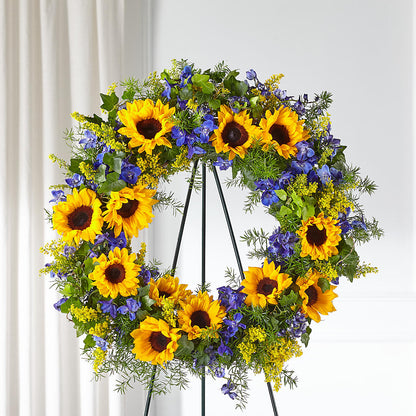 Bright Rays Wreath –  Salem Floral Llc, West Salem WI