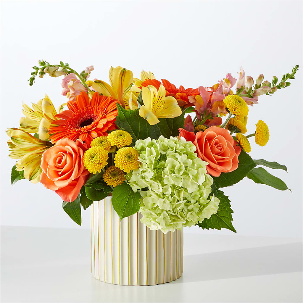 Autumn Sunshine Bouquet with Ivory Vase –  Salem Floral Llc, West Salem WI