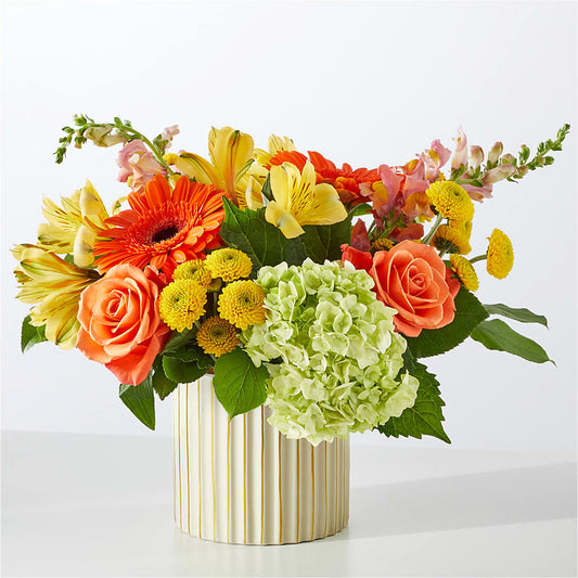Autumn Sunshine Bouquet with Ivory Vase –  Salem Floral Llc, West Salem WI