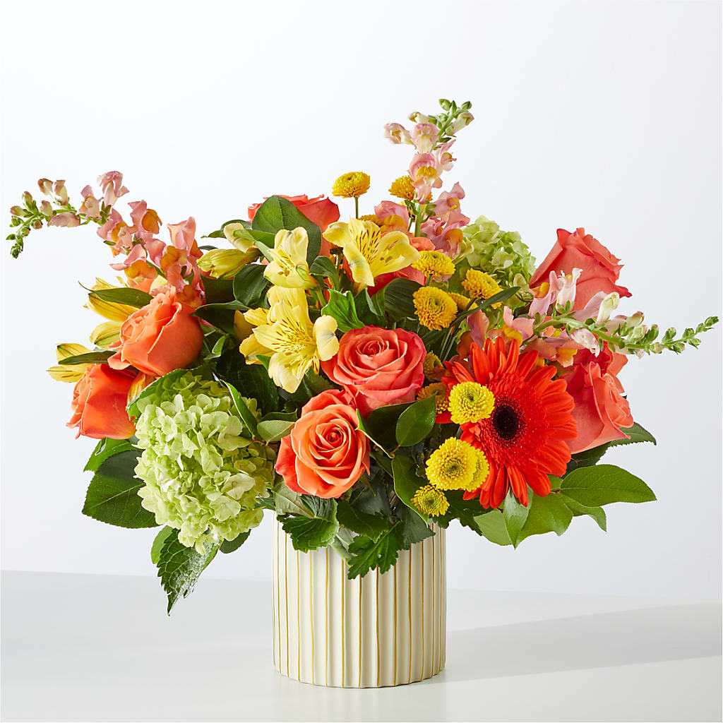 Autumn Sunshine Bouquet with Ivory Vase –  Salem Floral Llc, West Salem WI