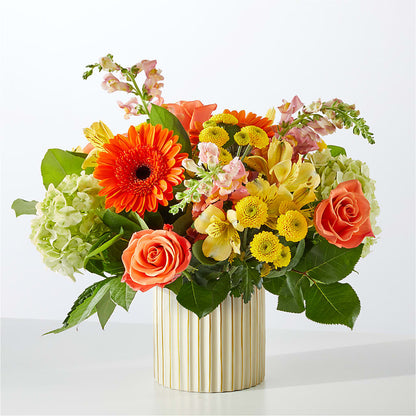 Autumn Sunshine Bouquet with Ivory Vase –  Salem Floral Llc, West Salem WI