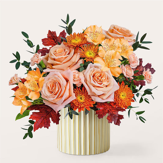 Spiced Latte Bouquet with Ivory Vase –  Salem Floral Llc, West Salem WI