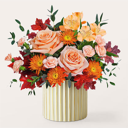 Spiced Latte Bouquet with Ivory Vase –  Salem Floral Llc, West Salem WI