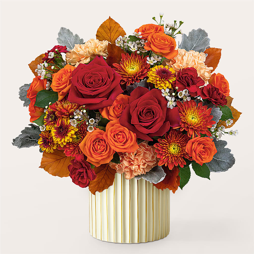 Merlot Bouquet with Ivory Vase –  Salem Floral Llc, West Salem WI