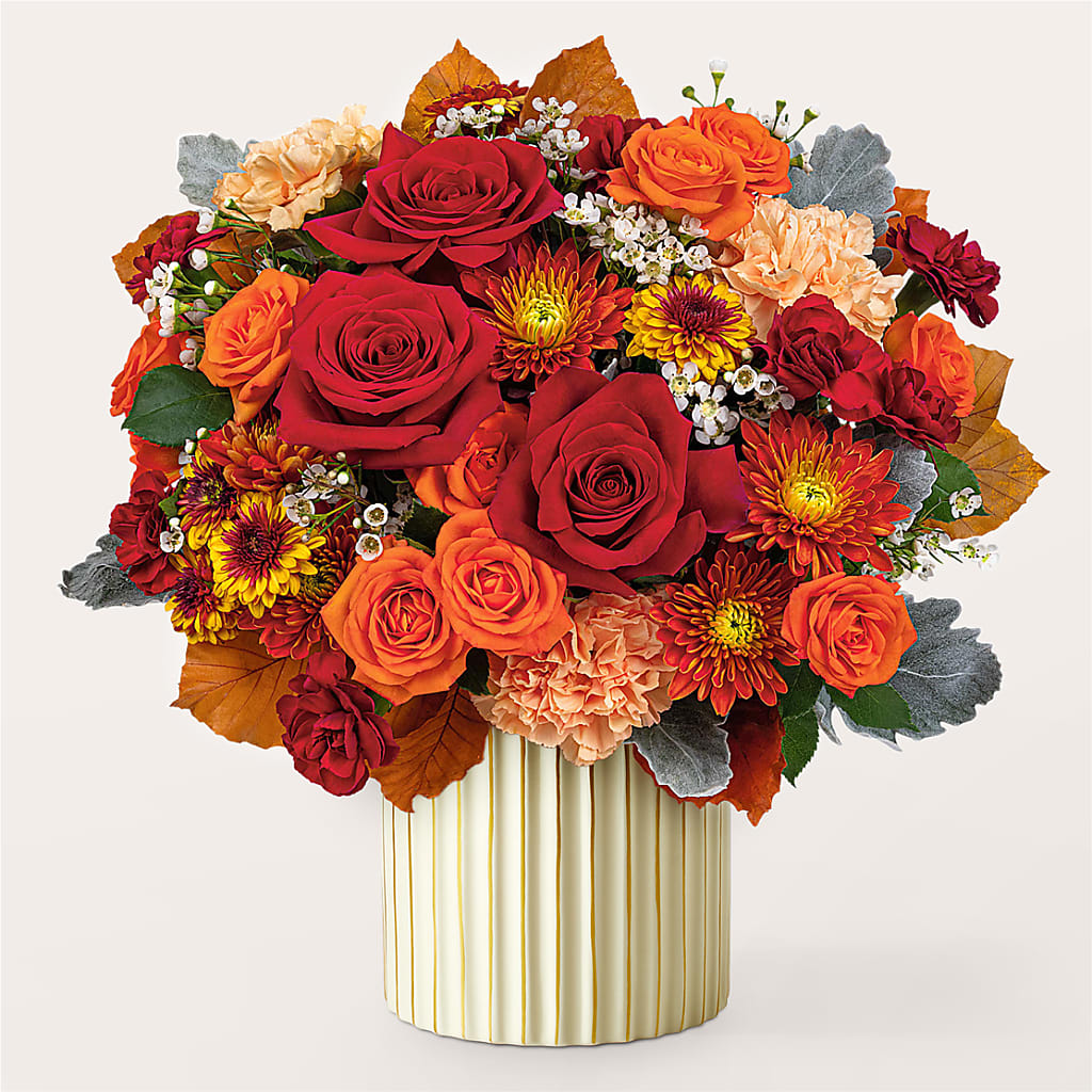 Merlot Bouquet with Ivory Vase –  Salem Floral Llc, West Salem WI