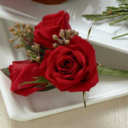 Red Spray Rose Boutonniere –  Salem Floral Llc, West Salem WI