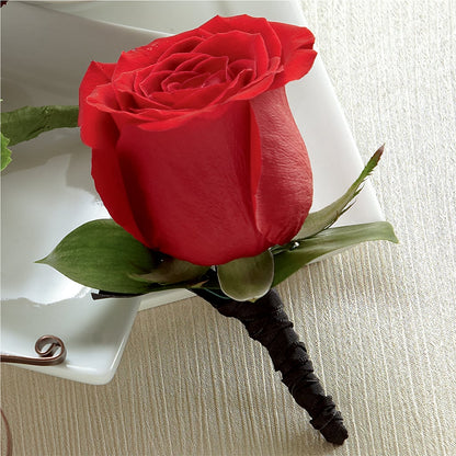 Red Rose Boutonniere –  Salem Floral Llc, West Salem WI