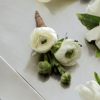 White Ranunculus Boutonniere –  Salem Floral Llc, West Salem WI